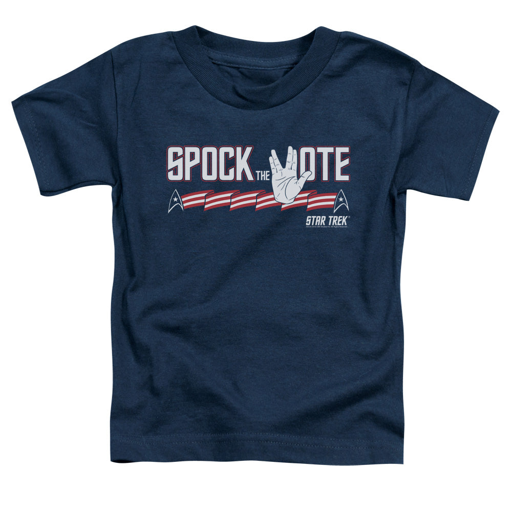 Star Trek - Spock The Vote - Short Sleeve Toddler Tee - Navy T-shirt