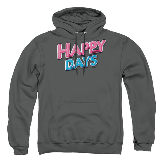 Happy Days - Happy Days Logo - Adult Pull-over Hoodie - Charcoal