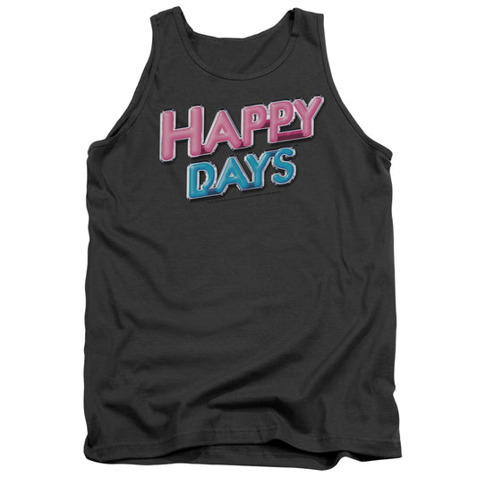 Happy Days - Happy Days Logo - Adult Tank - Charcoal