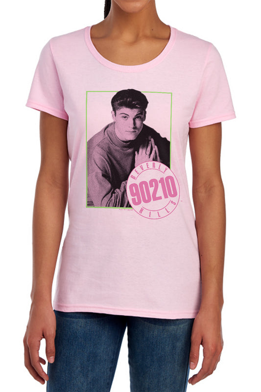 90210 - David - Short Sleeve Womens Tee - Pink T-shirt