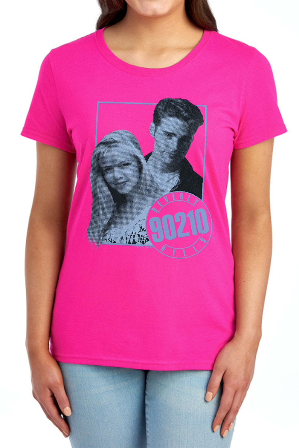 90210 - Brandon & Kelly - Short Sleeve Womens Tee - Hot Pink T-shirt