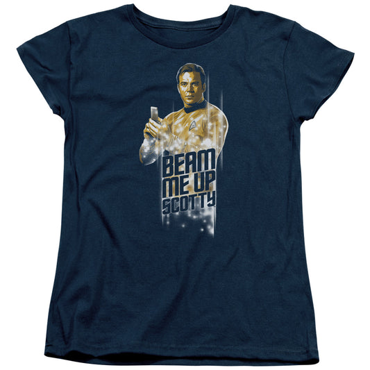 Star Trek - Beam Me Up - Short Sleeve Womens Tee - Navy T-shirt