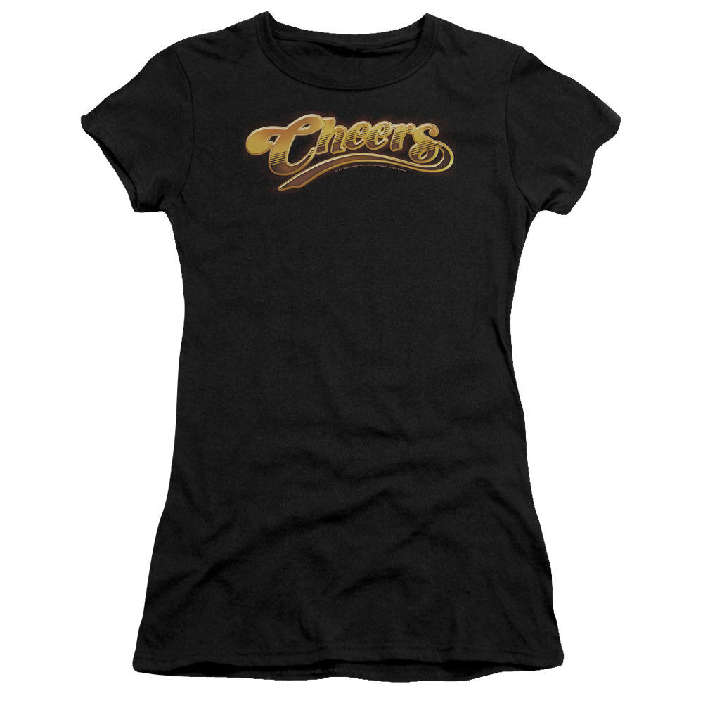 Cheers - Cheers Logo - Short Sleeve Junior Sheer - Black T-shirt