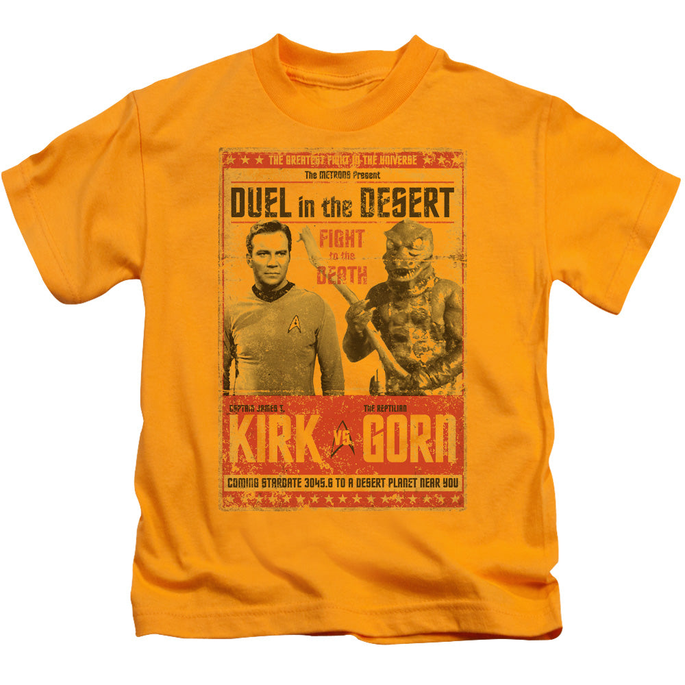 Star Trek - Duel In The Desert - Short Sleeve Juvenile 18/1 - Gold T-shirt