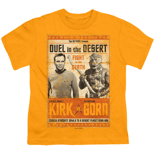 Star Trek - Duel In The Desert - Short Sleeve Youth 18/1 - Gold T-shirt