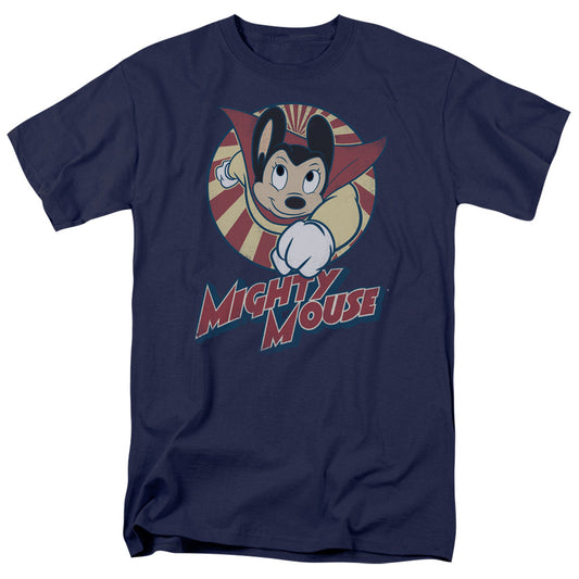 Mighty Mouse - The One The Only - Short Sleeve Adult 18/1 - Navy T-shirt