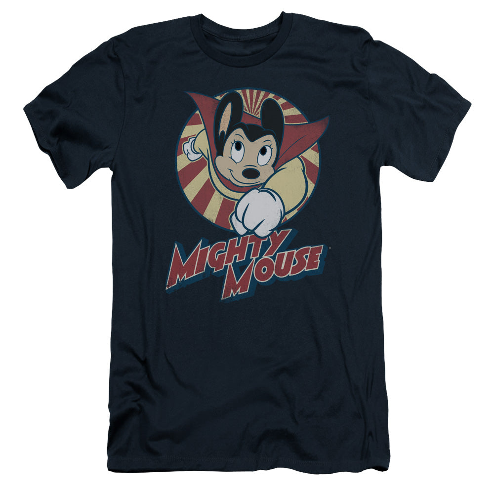 Mighty Mouse - The One The Only - Short Sleeve Adult 30/1 - Navy T-shirt
