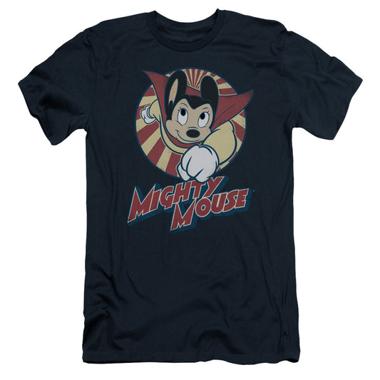 Mighty Mouse - The One The Only - Short Sleeve Adult 30/1 - Navy T-shirt