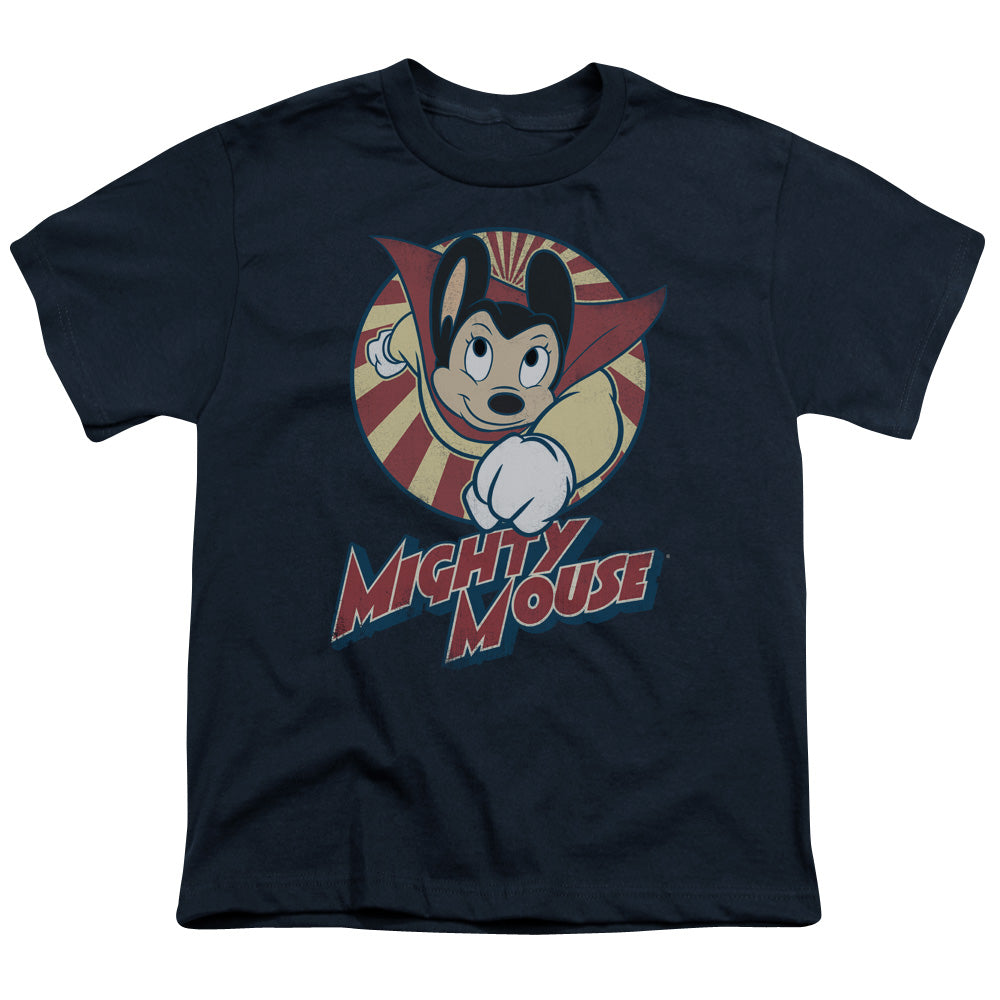 Mighty Mouse - The One The Only - Short Sleeve Youth 18/1 - Navy T-shirt