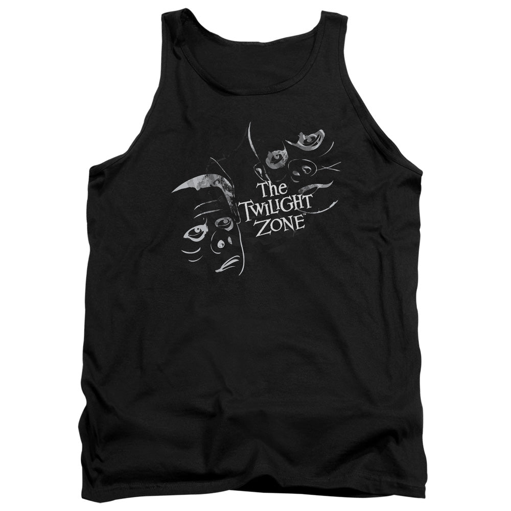 Twilight Zone - Strange Faces - Adult Tank - Black
