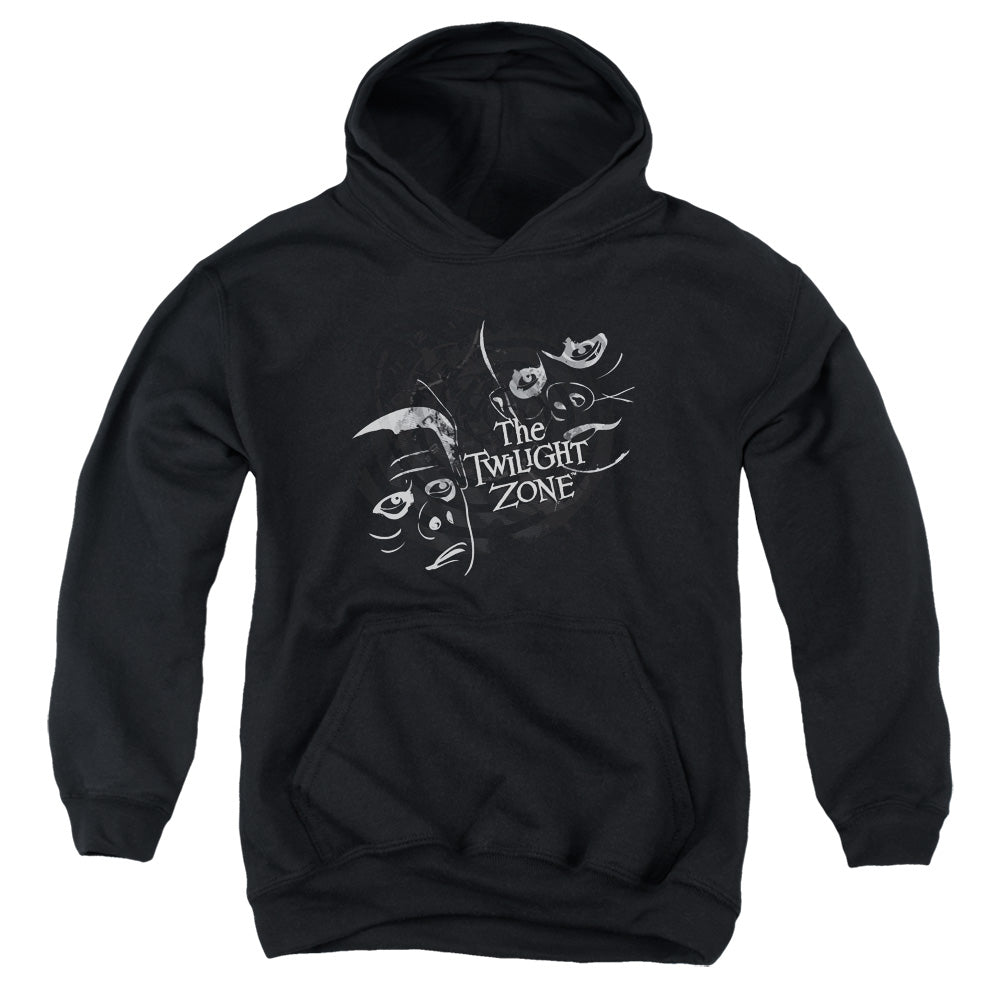Twilight Zone - Strange Faces - Youth Pull-over Hoodie - Black
