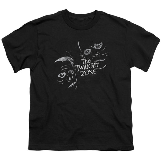 Twilight Zone - Strange Faces - Short Sleeve Youth 18/1 - Black T-shirt