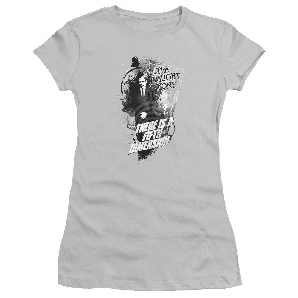 Twilight Zone - Fifth Dimension - Short Sleeve Junior Sheer - Silver T-shirt