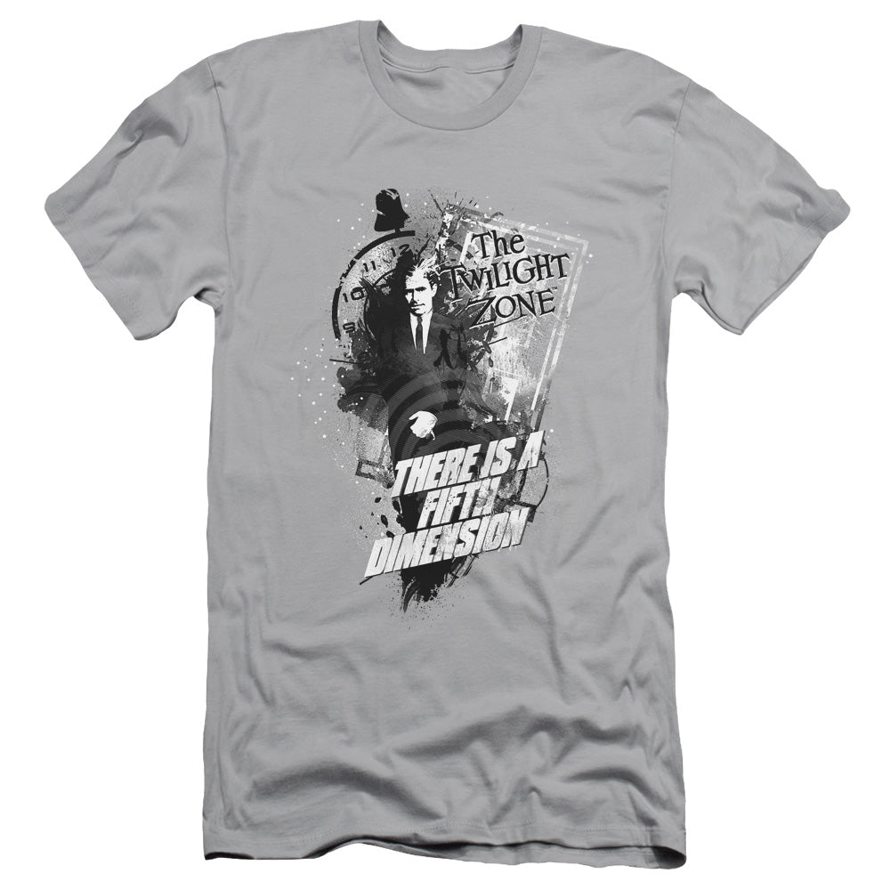 Twilight Zone - Fifth Dimension - Short Sleeve Adult 30/1 - Silver T-shirt