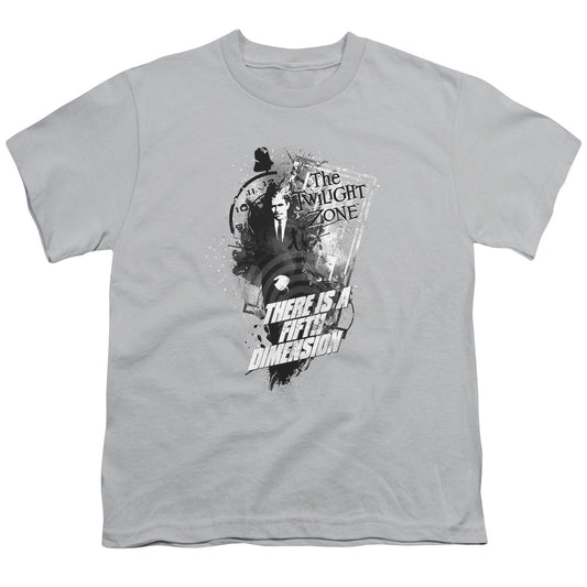Twilight Zone - Fifth Dimension - Short Sleeve Youth 18/1 - Silver T-shirt