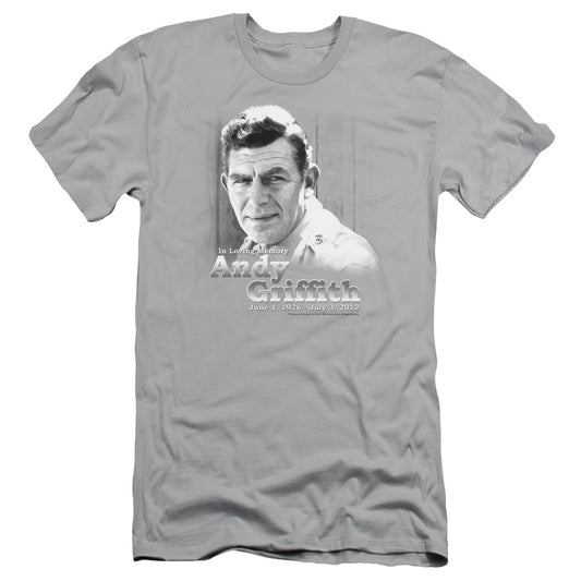 Andy Griffith - In Loving Memory - Short Sleeve Adult 30/1 - Silver T-shirt