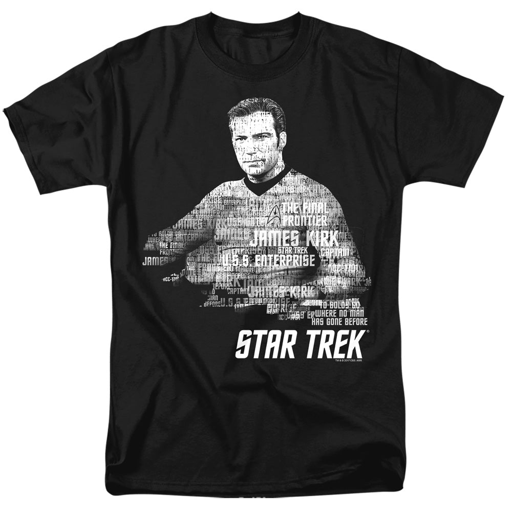 Star Trek - Kirk Words - Short Sleeve Adult 18/1 - Black T-shirt