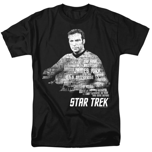 Star Trek - Kirk Words - Short Sleeve Adult 18/1 - Black T-shirt