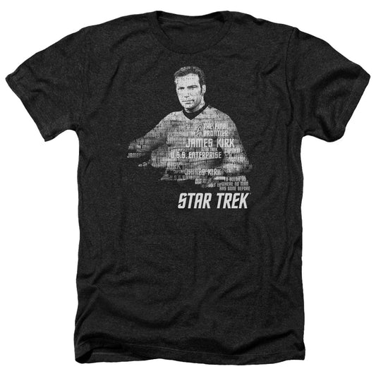 Star Trek - Kirk Words - Adult Heather - Black