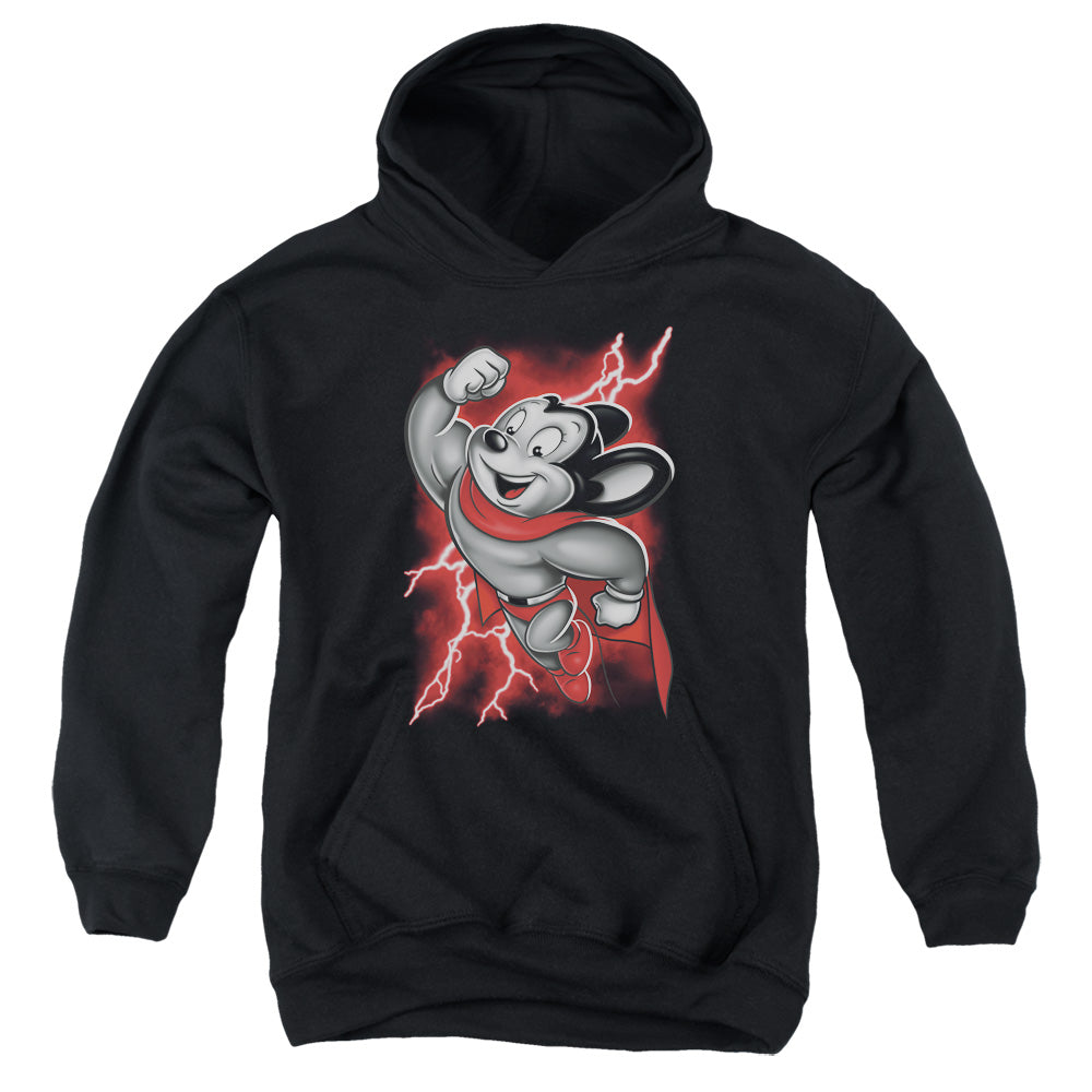 Mighty Mouse - Mighty Storm - Youth Pull-over Hoodie - Black