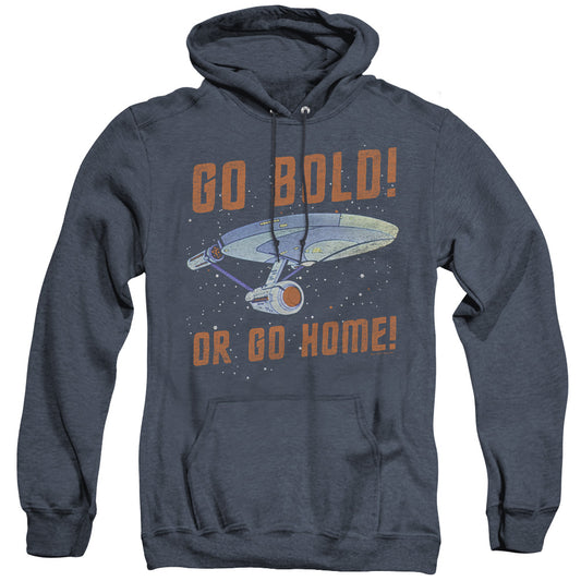 Star Trek - Go Bold - Adult Heather Hoodie - Navy