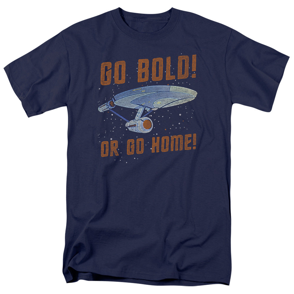 Star Trek - Go Bold - Short Sleeve Adult 18/1 - Navy T-shirt