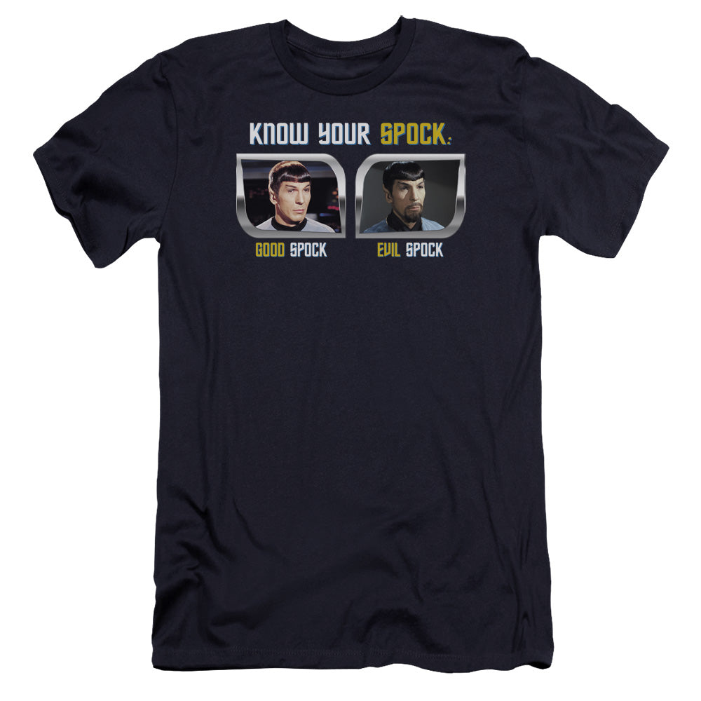 St Original - Know Your Spock-premuim Canvas Adult Slim Fit 30/1 - Navy