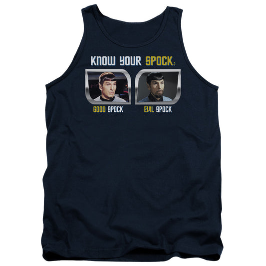 St Original - Know Your Spock - Adult Tank - Navy