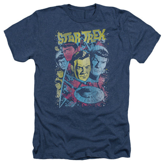 Star Trek - Classic Crew Illustrated - Adult Heather - Navy