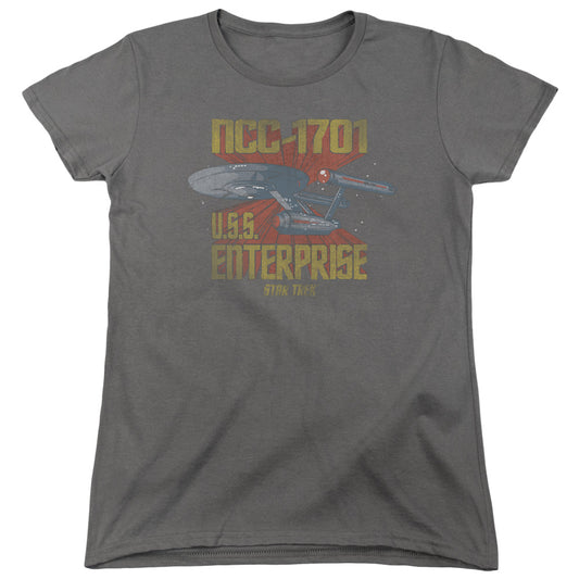 Star Trek - Ncc1701 - Short Sleeve Womens Tee - Charcoal T-shirt