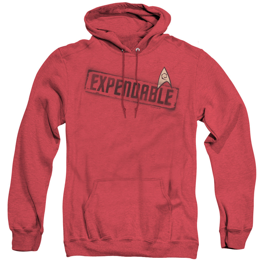 Star Trek - Expendable - Adult Heather Hoodie - Red