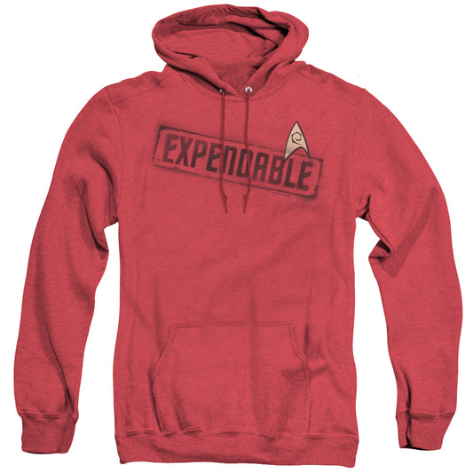 Star Trek - Expendable - Adult Heather Hoodie - Red