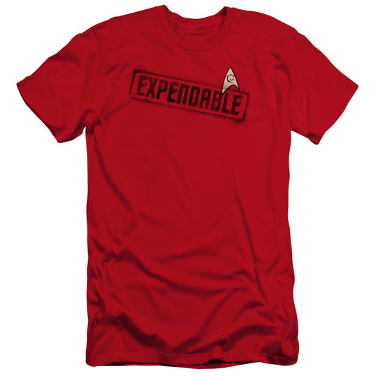Star Trek - Expendable-premuim Canvas Adult Slim Fit 30/1 - Red