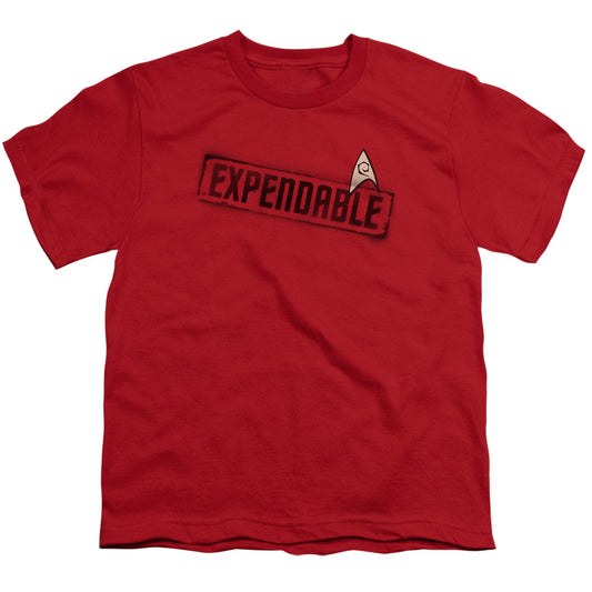 Star Trek - Expendable - Short Sleeve Youth 18/1 - Red T-shirt