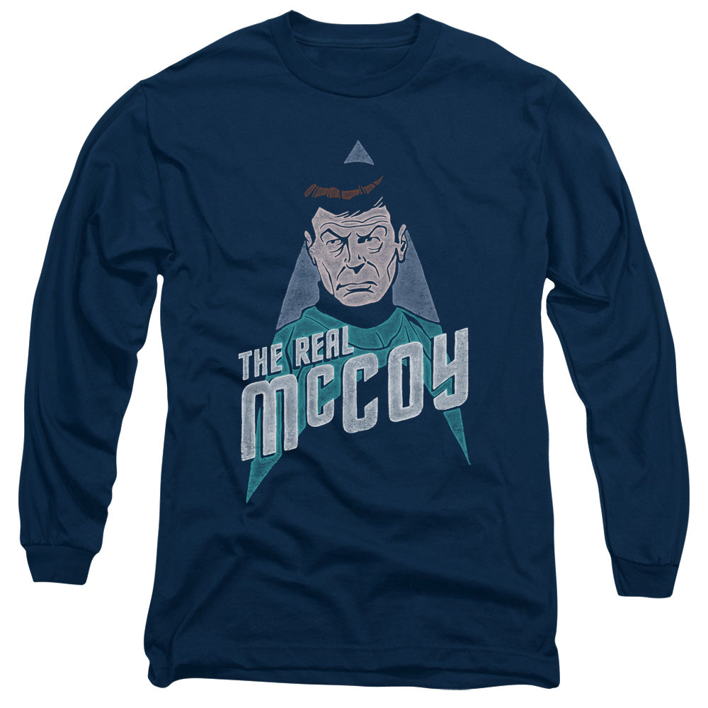 Star Trek - The Real Mccoy - Long Sleeve Adult 18/1 - Navy T-shirt