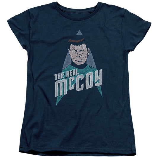 Star Trek - The Real Mccoy - Short Sleeve Womens Tee - Navy T-shirt