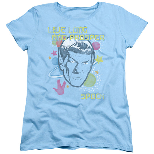 Star Trek - Japansese Spock - Short Sleeve Womens Tee - Light Blue T-shirt