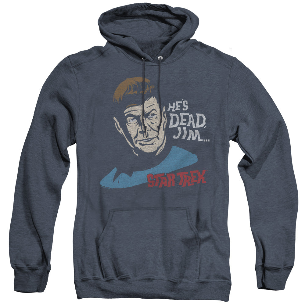 Star Trek - Hes Dead Jim - Adult Heather Hoodie - Navy