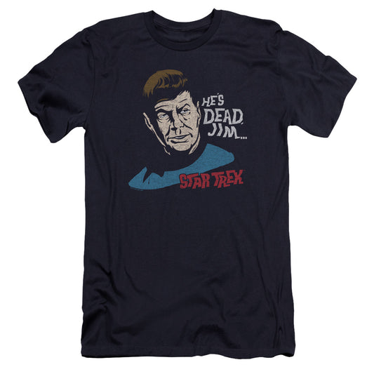 Star Trek - Hes Dead Jim-premuim Canvas Adult Slim Fit 30/1 - Navy