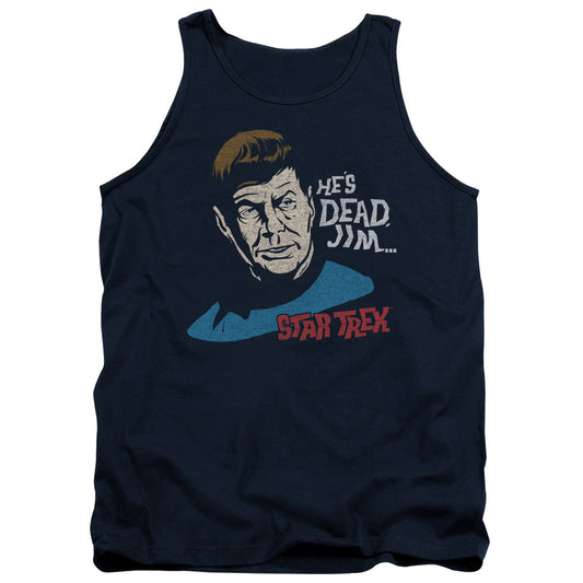 Star Trek - Hes Dead Jim - Adult Tank - Navy