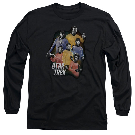 Star Trek - Galaxy Glow - Long Sleeve Adult 18/1 - Black T-shirt