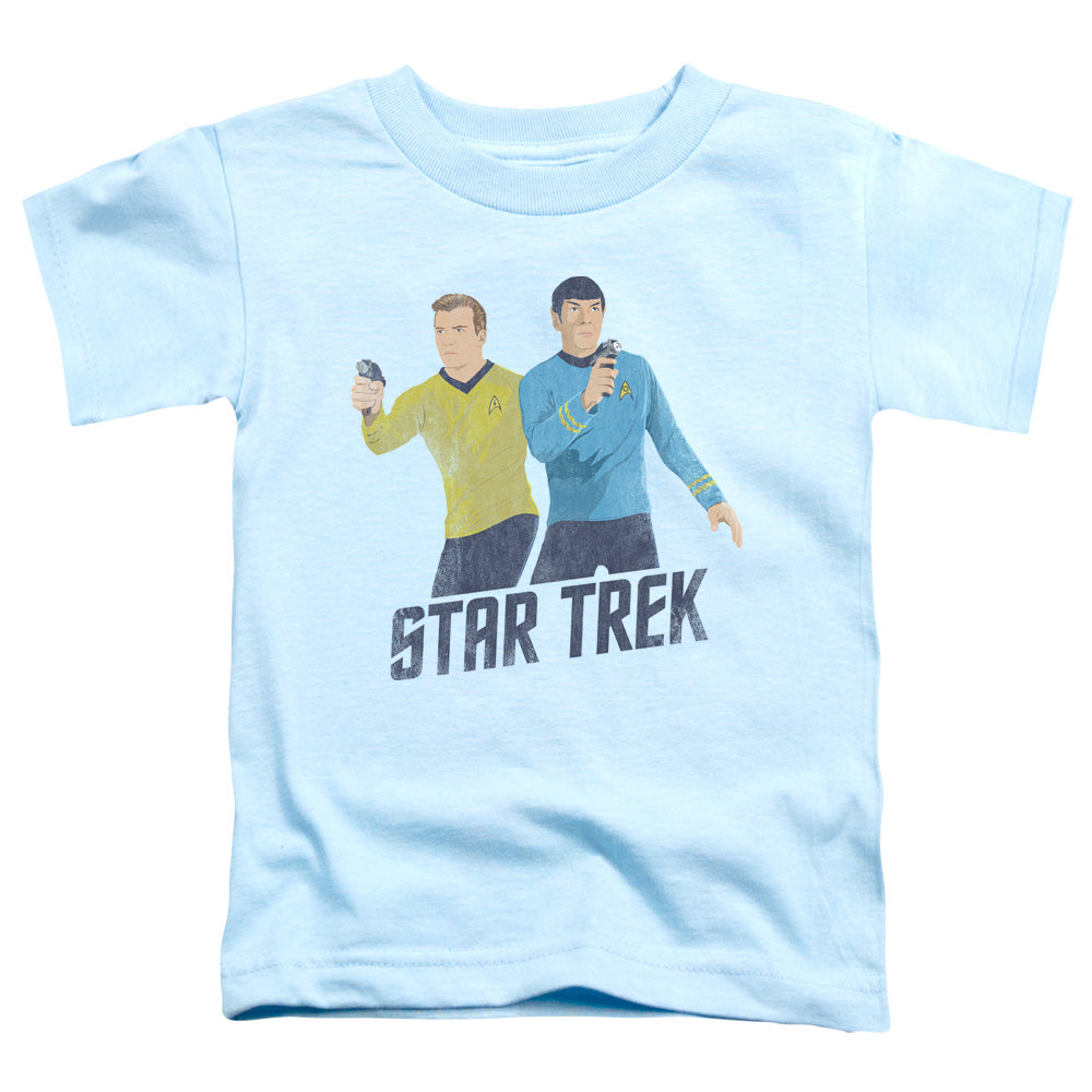 Star Trek - Phasers Ready - Short Sleeve Toddler Tee - Light Blue T-shirt