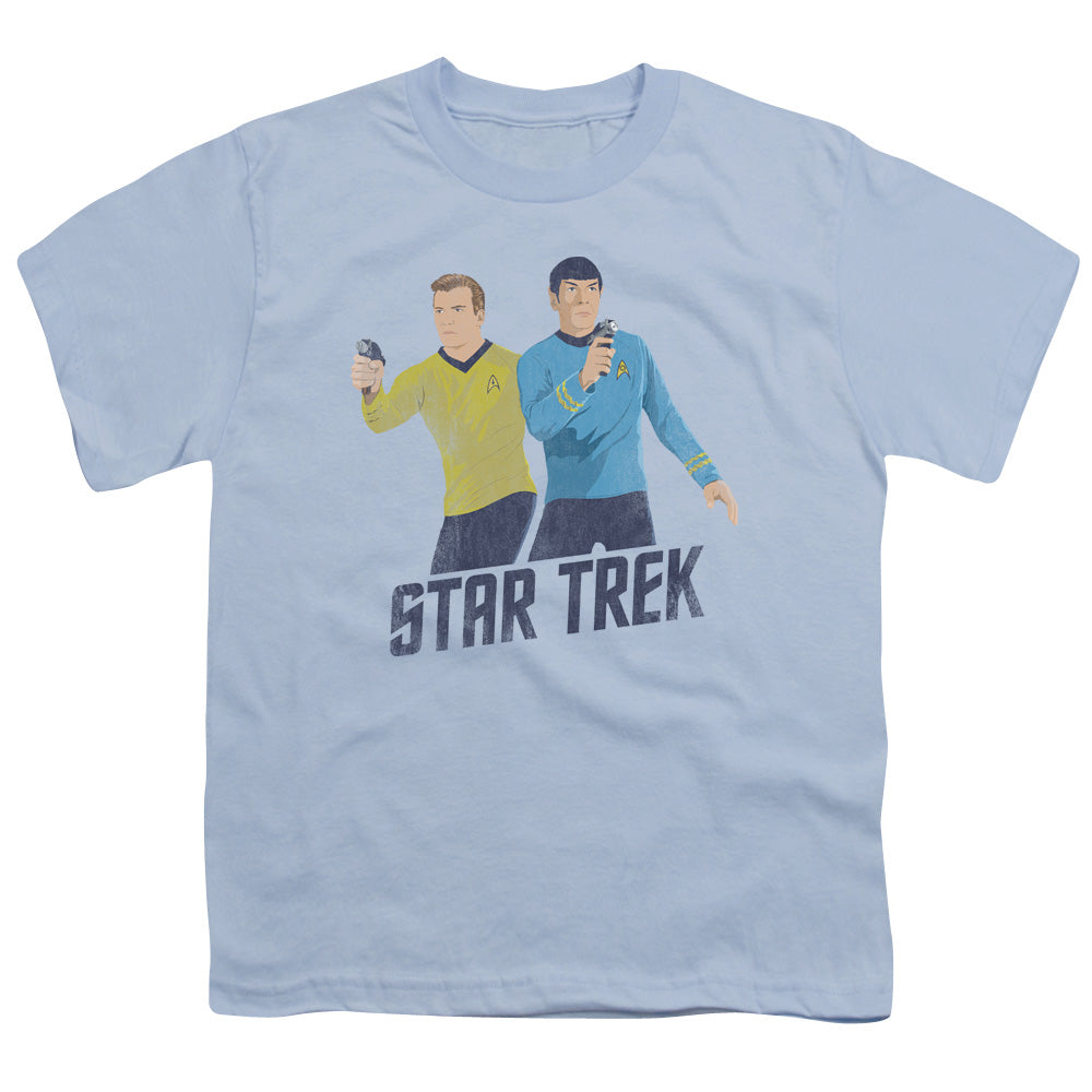 Star Trek - Phasers Ready - Short Sleeve Youth 18/1 - Light Blue T-shirt