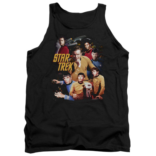 Star Trek - At The Controls - Adult Tank - Black