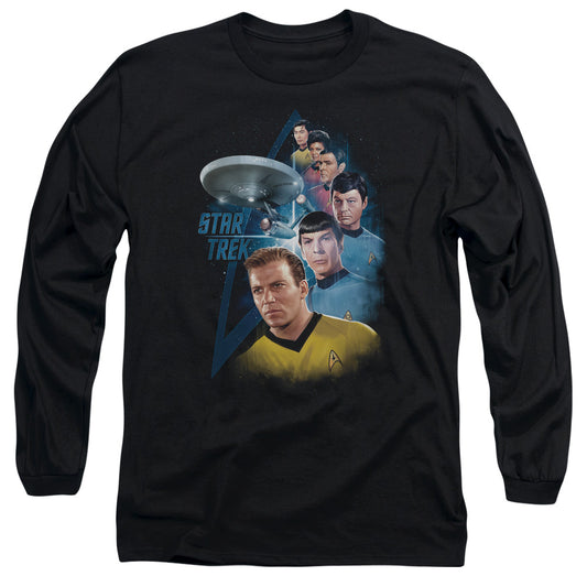 Star Trek - Among The Stars - Long Sleeve Adult 18/1 - Black T-shirt