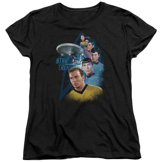 Star Trek - Among The Stars - Short Sleeve Womens Tee - Black T-shirt