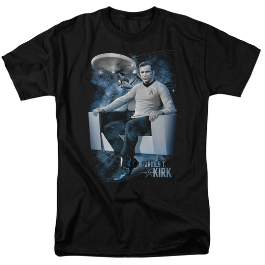 Star Trek - Captains Chair - Short Sleeve Adult 18/1 - Black T-shirt