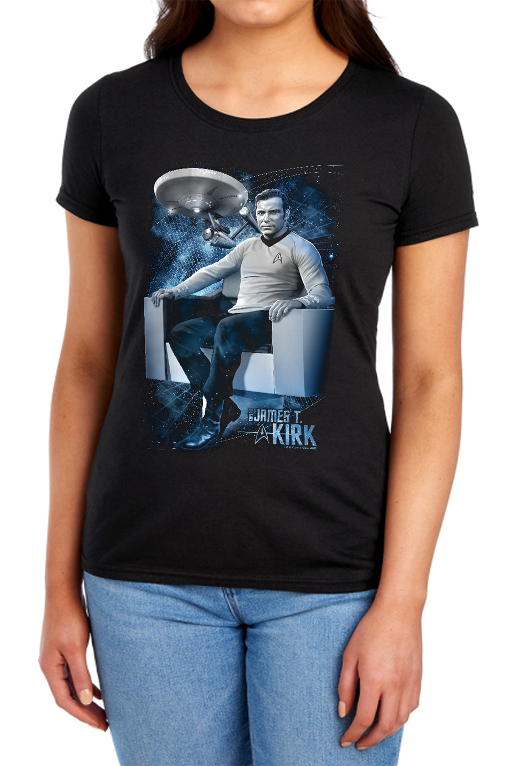 Star Trek - Captains Chair - Short Sleeve Womens Tee - Black T-shirt