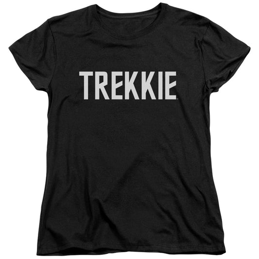 Star Trek - Trekkie - Short Sleeve Womens Tee - Black T-shirt