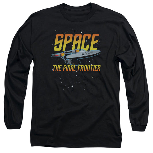 Star Trek - Space - Long Sleeve Adult 18/1 - Black T-shirt